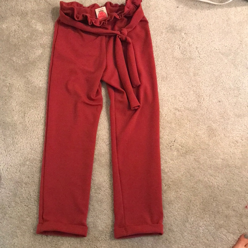 Rusty colored dress pants for girls